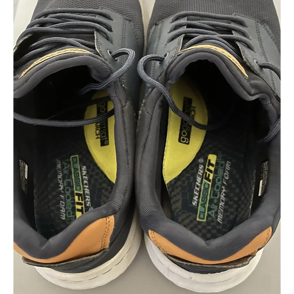 Size 9 - Skechers Delson 3.0 Navy Blue Casual Sneaker
